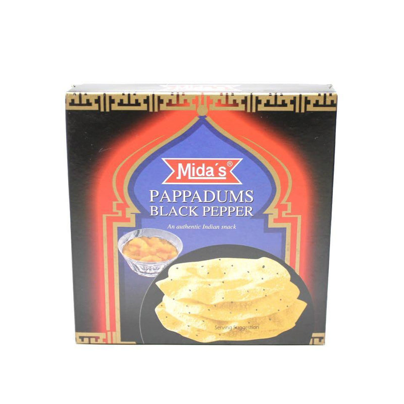 MIDA`S PAPPADUM BLACK PEPPER | 12x110g