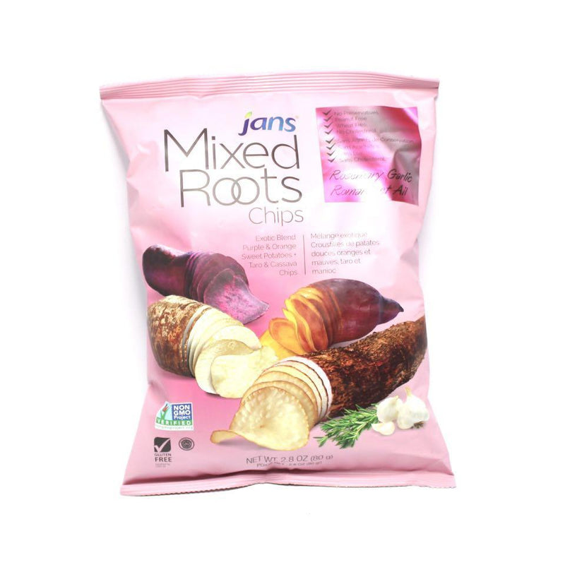 Jans Mixed Roots Chips Rosmary Garlic